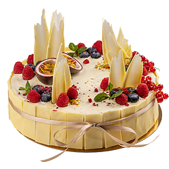 Image showing White chocolate cake