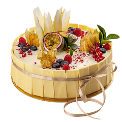 Image showing White chocolate cake