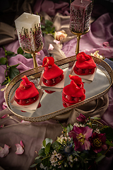 Image showing Ispahan macaron cake