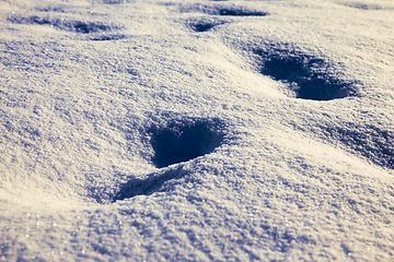 Image showing uneven structure of snow