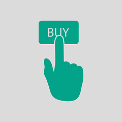 Image showing Finger Push The Buy Button Icon