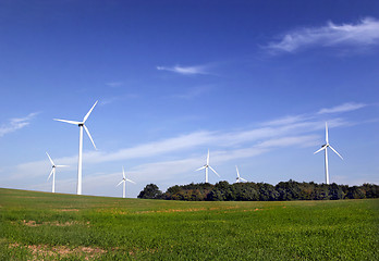 Image showing wind turbines