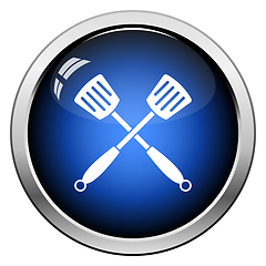 Image showing Crossed Frying Spatula