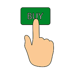 Image showing Finger Push The Buy Button Icon