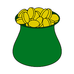 Image showing Open Money Bag Icon