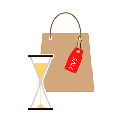 Image showing Sale Bag With Hourglass Icon