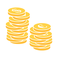 Image showing Icon Of Stack Of Coins