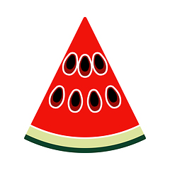 Image showing Icon Of Watermelon In Ui Colors