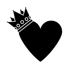 Image showing Valentine Heart Crown Icon