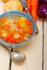 Image showing Traditional Italian minestrone soup