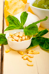 Image showing Italian basil pesto sauce ingredients