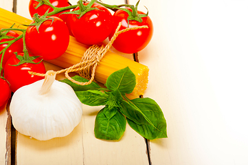 Image showing Italian basic pasta ingredients