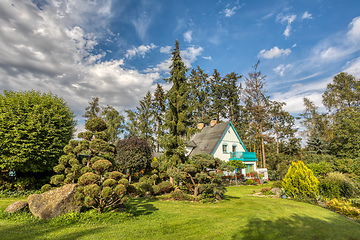 Image showing Beautiful house in summer garden