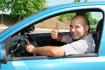 Image showing Businessman in the car