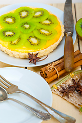 Image showing kiwi  pie tart and spices