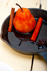 Image showing poached pears delicious home made recipe