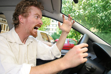 Image showing angry driver