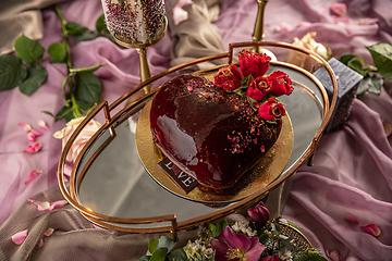 Image showing Heart shaped cake