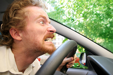 Image showing angry driver