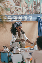 Image showing women preparing bunna coffee, Ethiopia