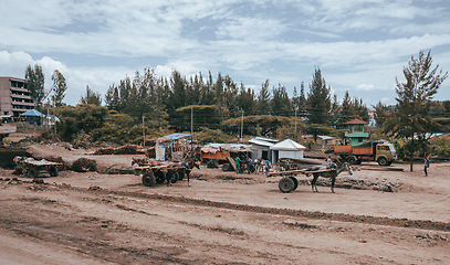 Image showing People on the outskirts of Gondar, Ethiopia