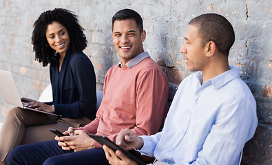 Image showing Diversity, recruitment or startup people for business meeting, digital agency job interview or hiring team. Teamwork, collaboration or employee friends for cyber security, tech or SEO digital work