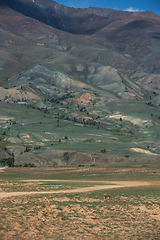 Image showing Different colored mountains