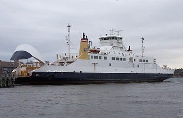 Image showing Norwegian Coastal ferry.