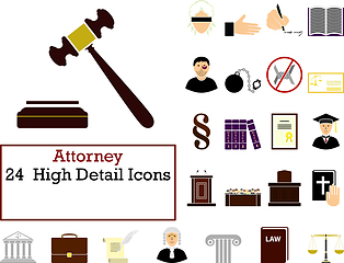 Image showing Attorney Icon Set