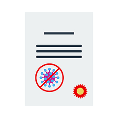 Image showing No Coronavirus Certificate Icon