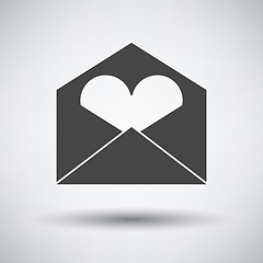 Image showing Valentine Envelop With Heart Icon