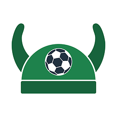 Image showing Football Fans Horned Hat Icon