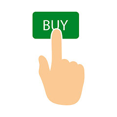 Image showing Finger Push The Buy Button Icon