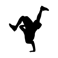 Image showing Hip Hop Dancer Silhouette