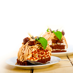 Image showing chestnut cream cake dessert