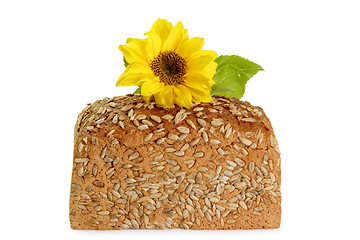 Image showing Healthy bread with sunflower