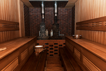 Image showing Russian sauna interier