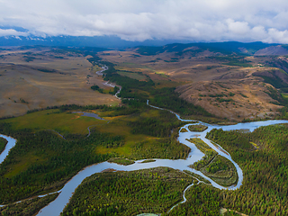 Image showing Kurai steppe and Chuya river