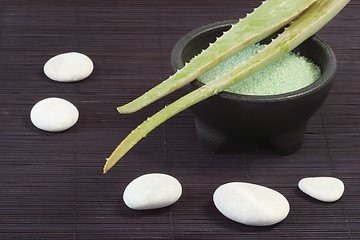 Image showing Aloe vera bath salts