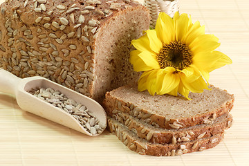 Image showing Multi-Grain-Bread and Sunflower Seeds