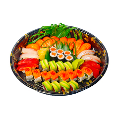 Image showing take away sushi express on plastic tray