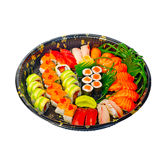 Image showing take away sushi express on plastic tray