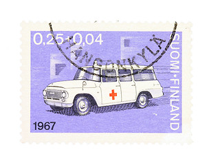 Image showing Ambulance on a stamp