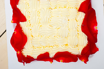 Image showing whipped cream mango cake