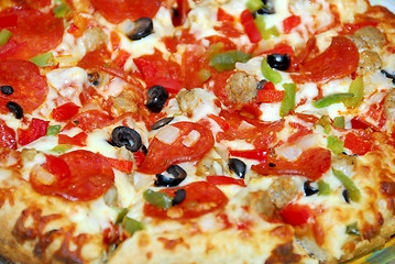 Image showing Mediterranean pizza