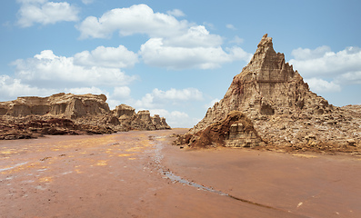 Image showing Rock city in Danakil depression, Ethiopia, Africa