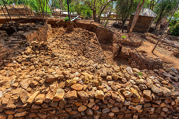 Image showing Ruins of the Grat Beal Gebri temple of Yeha, Ethiopia, Africa