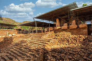 Image showing Ruins of the Grat Beal Gebri temple of Yeha, Ethiopia, Africa