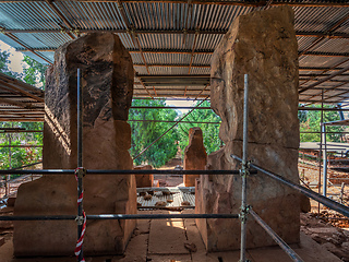 Image showing Ruins of the Grat Beal Gebri temple of Yeha, Ethiopia, Africa