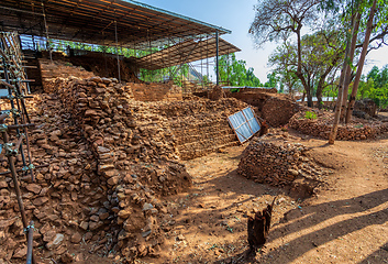 Image showing Ruins of the Grat Beal Gebri temple of Yeha, Ethiopia, Africa